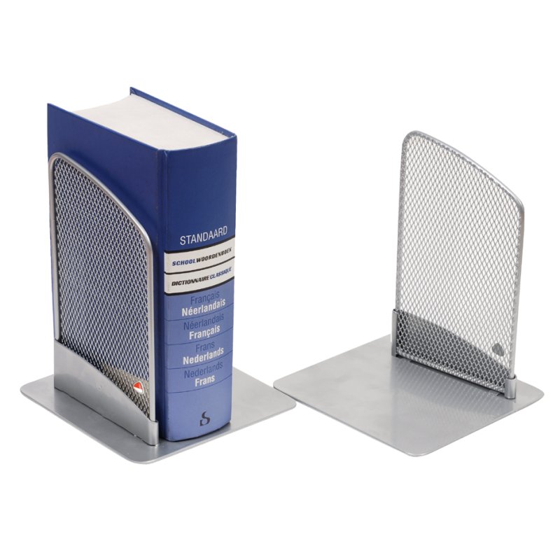 ALBA serre-livres Mesher, métal à mailles, noir, lot de 2 pièces